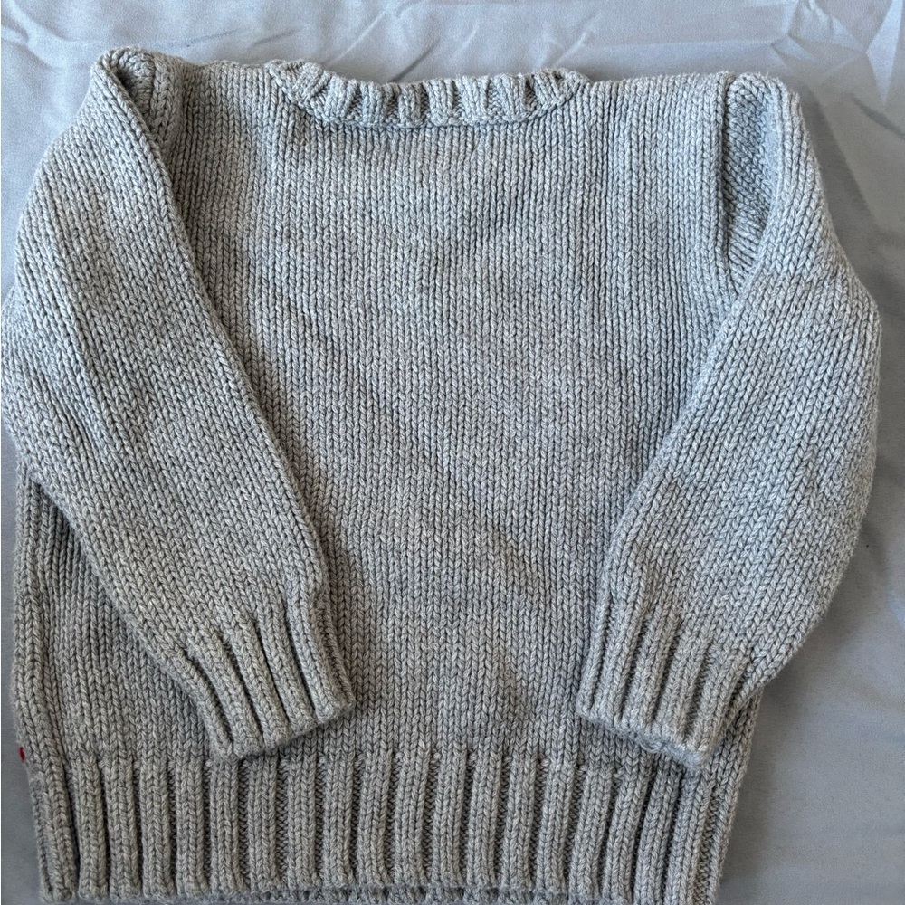 Ralph Lauren Gray Knit Sweater with Flag Design - Picture 7 of 8
